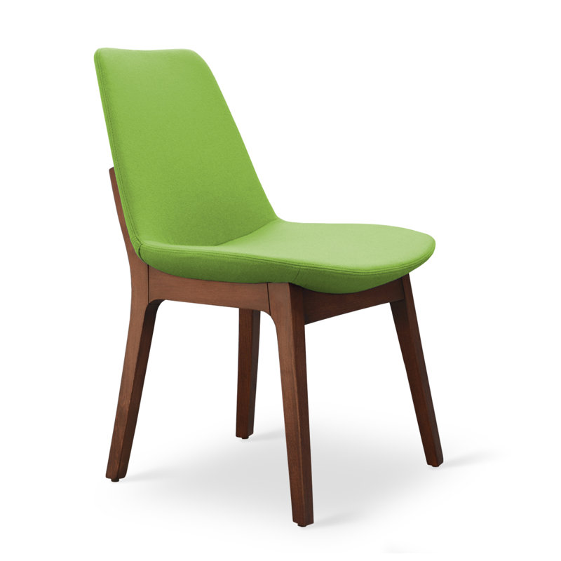 Chaise d'appoint Eiffel, Laine pistache Camira, Wengé