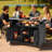 Outdoor Grill Cart With Storage Cabinet Metal Kitchen Island Prep Table With Movable Universal Wheels And Stainless Steel Top For Outside Bbq Backyard Comes With Spice Rack And Side Bars.