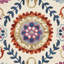 Tapis en laine et coton crocheté à la main Suzani-69384804
