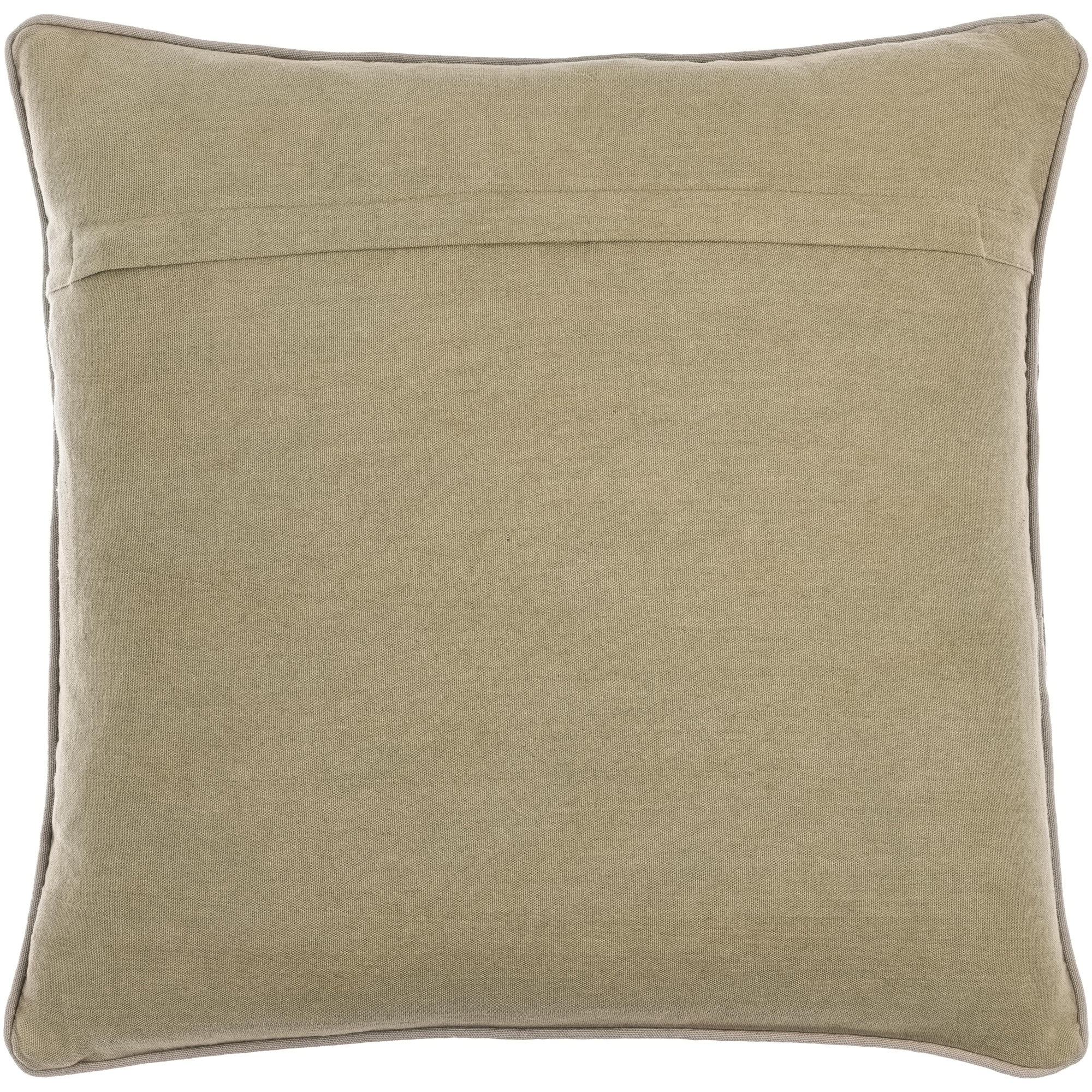 Veola Cotton Throw Pillow, Medium Brown, 18" x 18", Down