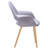 Conover Clontz Upholstered Dining Armchairs – Mid-Century Modern Fabric Seat with Natural Wood Legs (Set of 2)-190134180-140348334