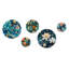 Vienne - ensemble d'art mural floral rond et floral de 5