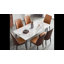 Funke Stone Top Metal Base Dining Table-1888359449
