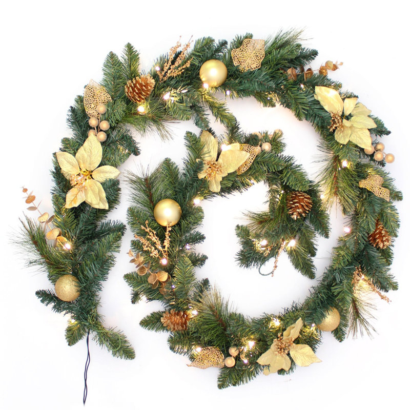 98.58cm Lighted Faux Garland with Lights