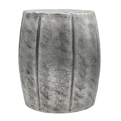 Aluminum Table, 16.8X16.8X22, Drum Style, Silver, For An Elegant Home Furniture Decoration Accent 16.8X22", A Stunning Style