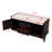 Storage Bench with 2 Drawers, 2 Cabinets and Removable Cushion for Entryway-1440841057