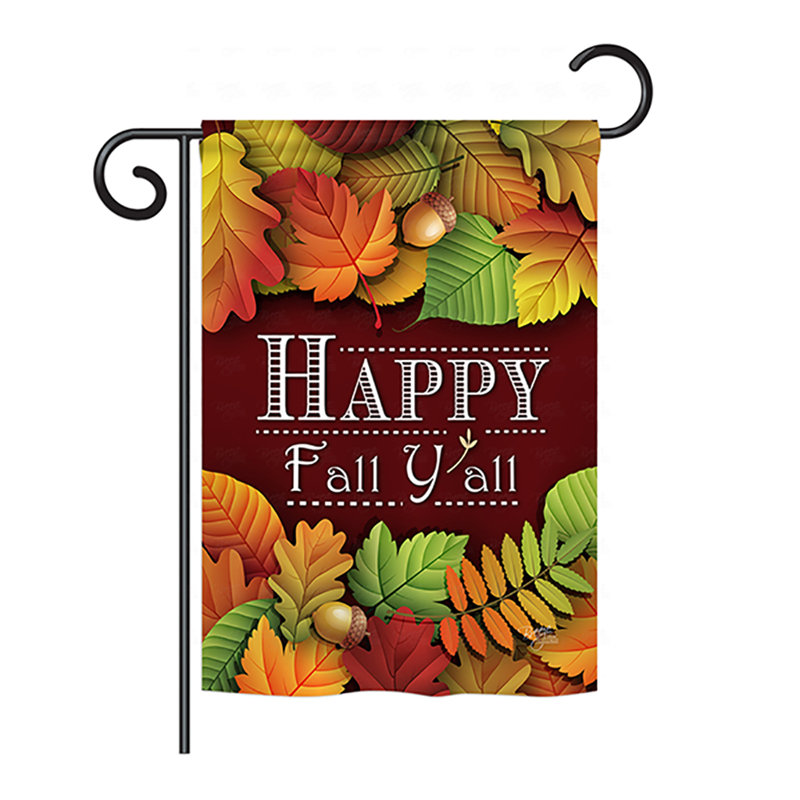 Drapeau de maison / jardin en polyester à 2 côtés Tatti Happy Fall Y, H 40 po x l 28 po