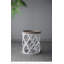 Grande table d'appoint 23 po blanche vieillie