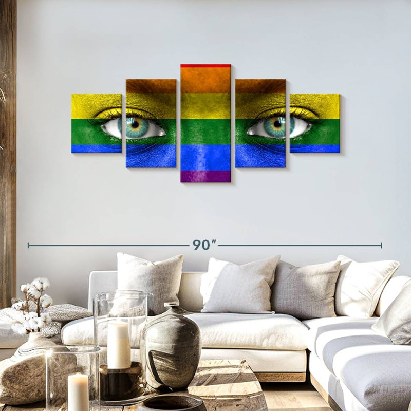 Pride Eyes, 30" H x 68" W