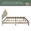 Lit plateforme tapissier avec tête de lit ajustable, rembourré en tissu de lin, lit plateforme de style simple et moderne sans sommier, assemblage facile-431670477-431670512