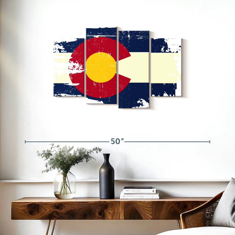 Drapeau Borges du Colorado rayé, H 22 po x l 36 po