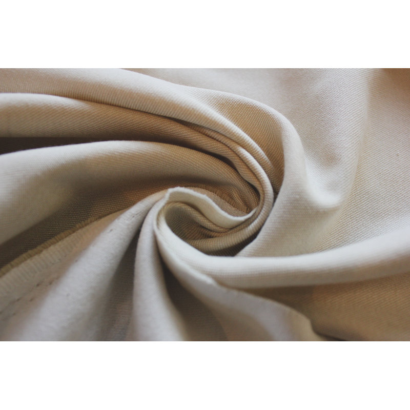 Uni Collection 100% Cotton Room Darkening Curtain Single Panel, 142cm wide x 345cm high, Beige
