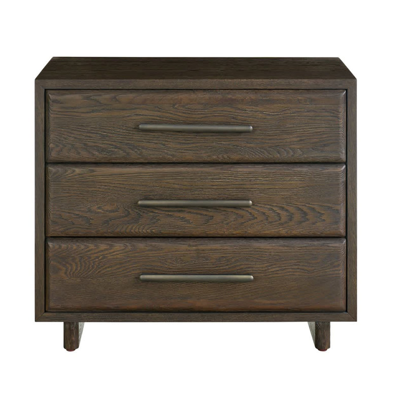 Modern 3 - Drawer Nightstand, Brown