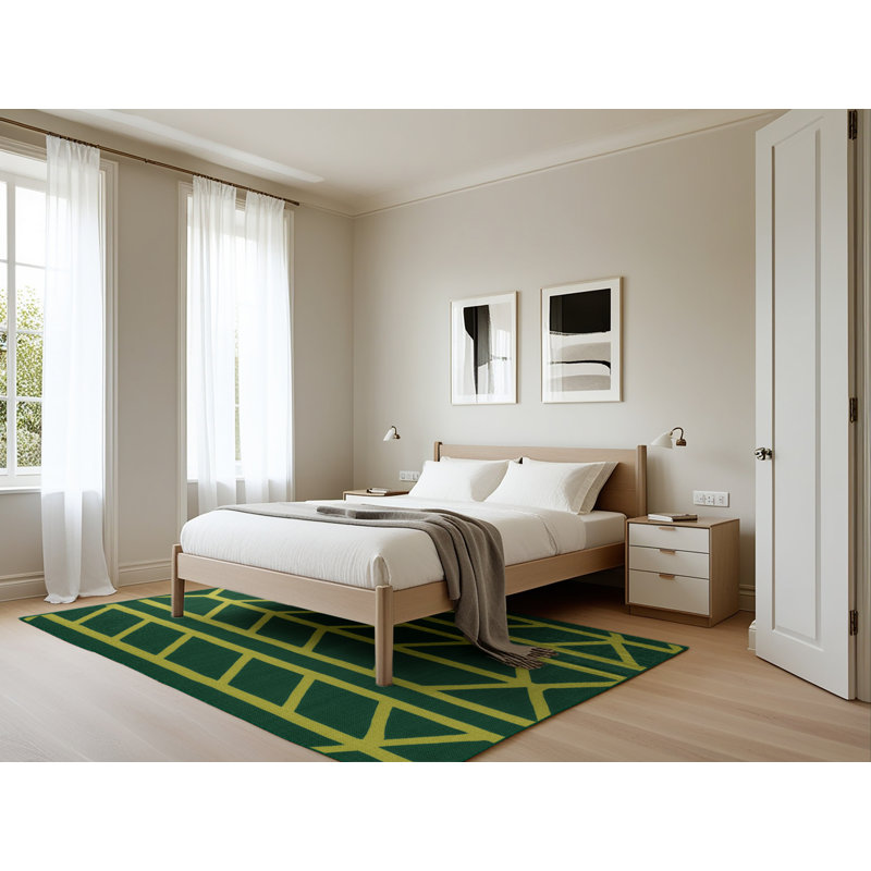 Tapis vert en treillis lavable à la machine, Rectangle 5 pi x 7 pi
