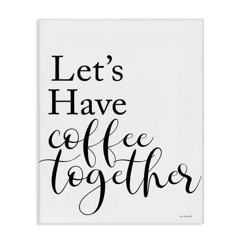 "Coffee Together", art mural sur toile par Yass Naffas Designs, H 20 po x l 16 po
