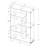 Bookshelf, Bookcase, Etagere, 5 Tier, 60"H, Office, Bedroom, Glossy White Laminate, Clear Tempered Glass, Contemporary, Modern