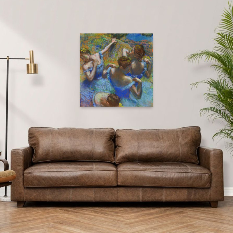 Danseuses bleues, vers 1899, estampe d'art mural abstrait contemporain impressionniste, H 36 po x l 36 po