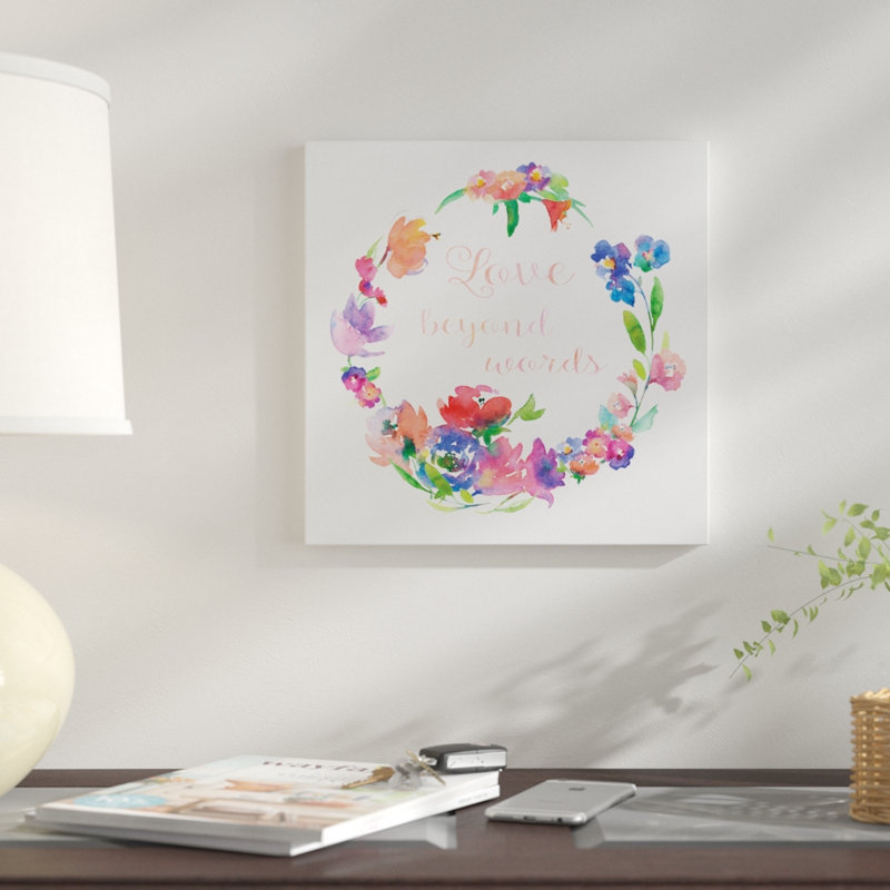 «Love Beyond Words», impression sur toile, H 26 po x l 26 po x P 1,5 po, Toile tendue, Pas de tapis