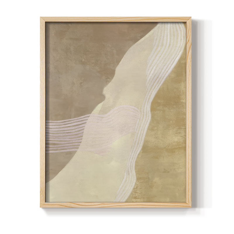 Cradle II Framed Print - Solid Wood, Natural, 21" H x 17" W