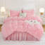 Ensemble d'édredon pour lit double en fausse fourrure douce et moelleuse Andency-124625297-124625302