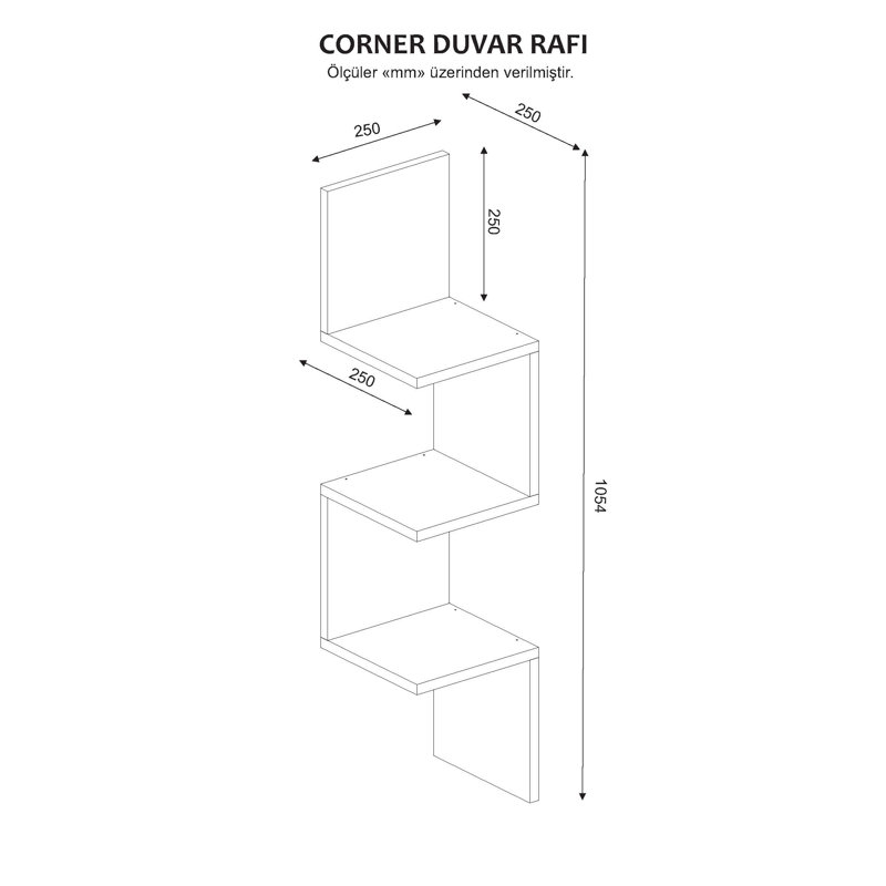 Tablette murale moderne, blanche, 9,8 po x 41,5 po x 9,8 po | 100% panneau de particules enduit de mélamine, épaisseur: 0,7 pouce | Nombreuses tablettes, conception à fixation murale | Parfait pour la décoration intérieure, l'organisation et la présentation de livres et d'accessoires
