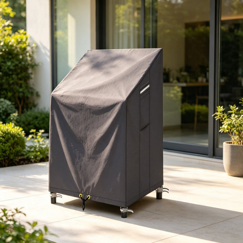 96 cm W Outdoor Patio Chair Cover, Black, Polyester
