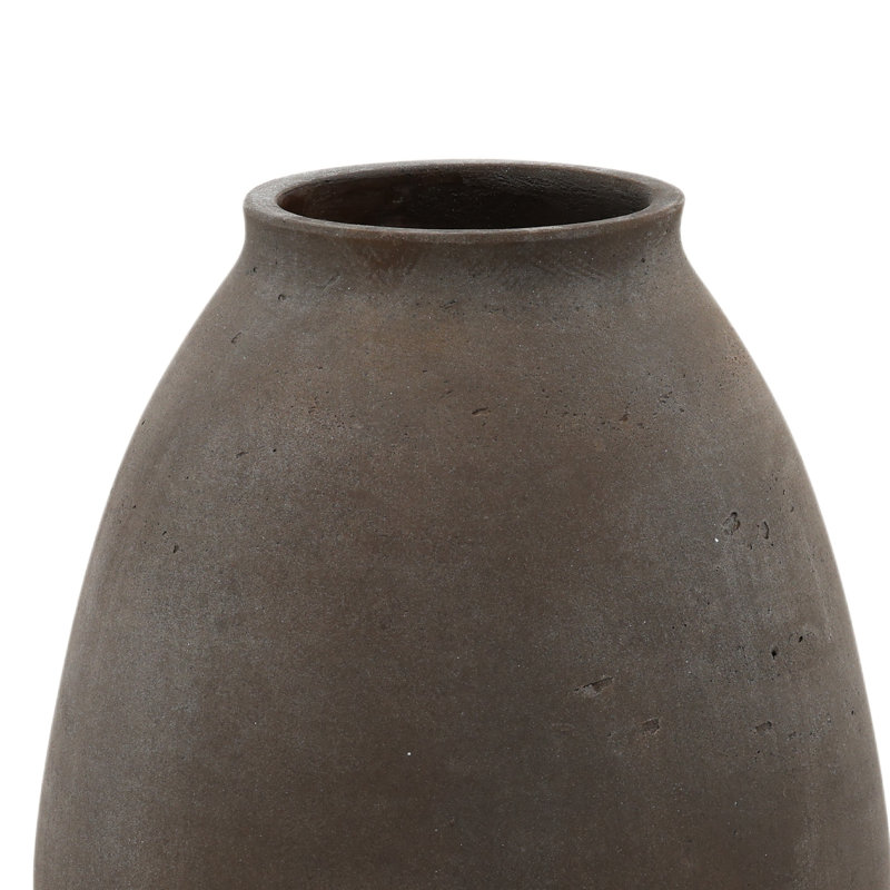 Charon Vase, 13.4" H x 11" W x 11" D, Brown