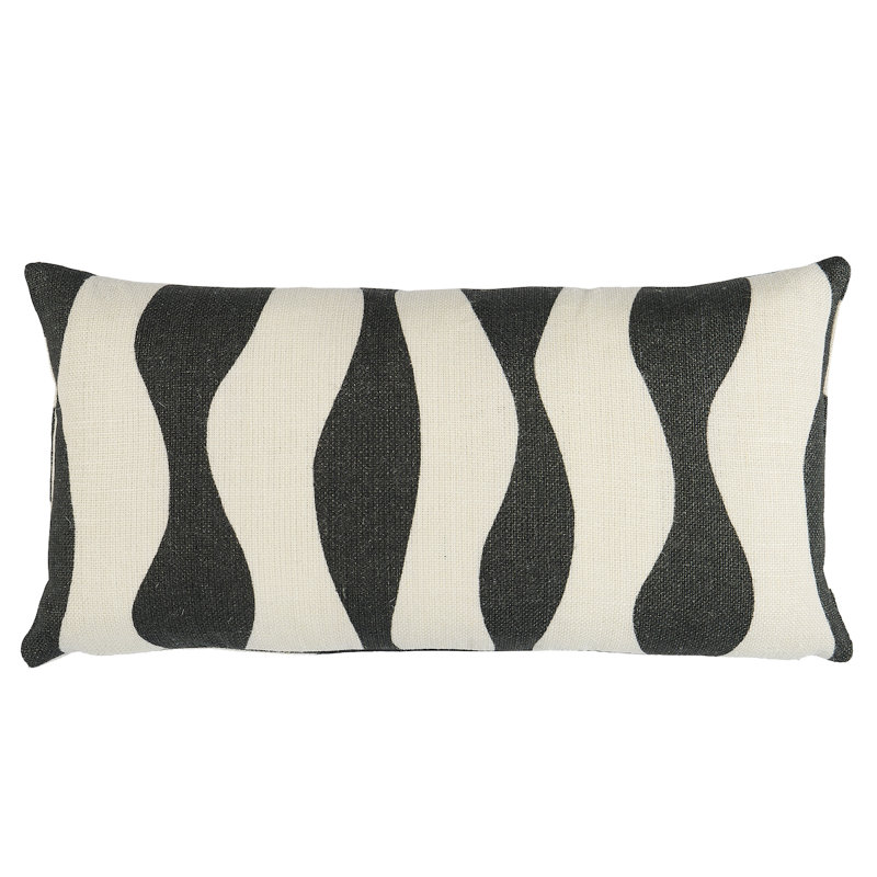 Coussin Ellsworth, H 12 po x l 24 po, Forme rectangulaire, Graphite