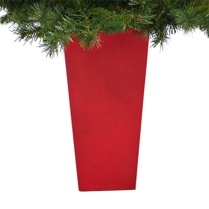 Arbre de Noël vert pin artificiel en cachemire, H 4,5 pi
