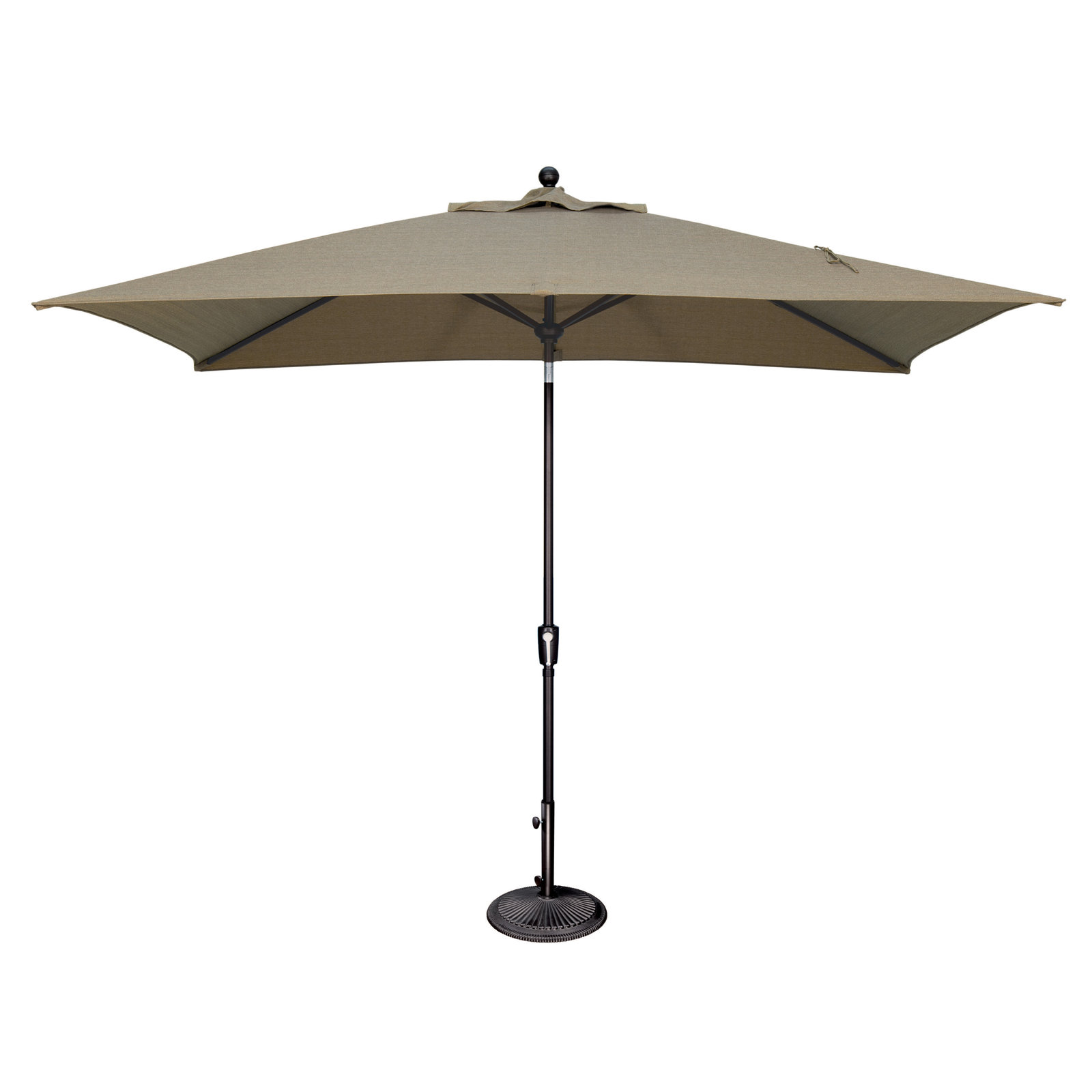 Launceston 78'' Outdoor Umbrella, Taupe Solefin, Black