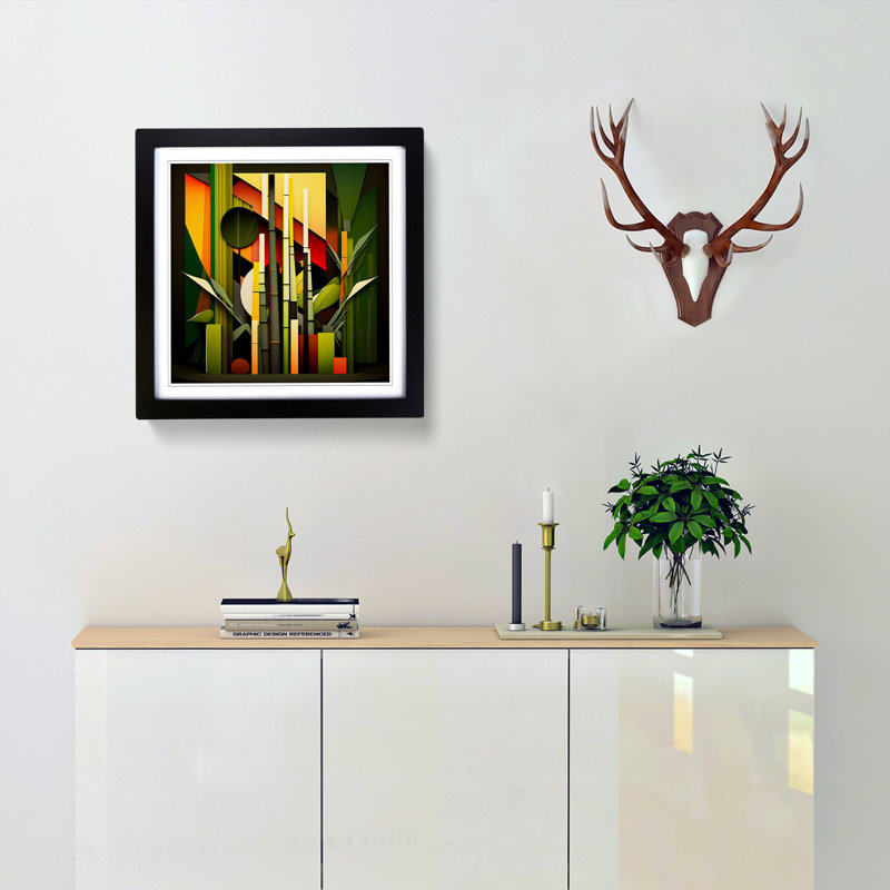 Single Picture Frame Print on Wood, Black
