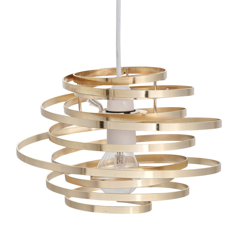 25cm H Metal Novelty Pendant Shade ( Uno ), Gold