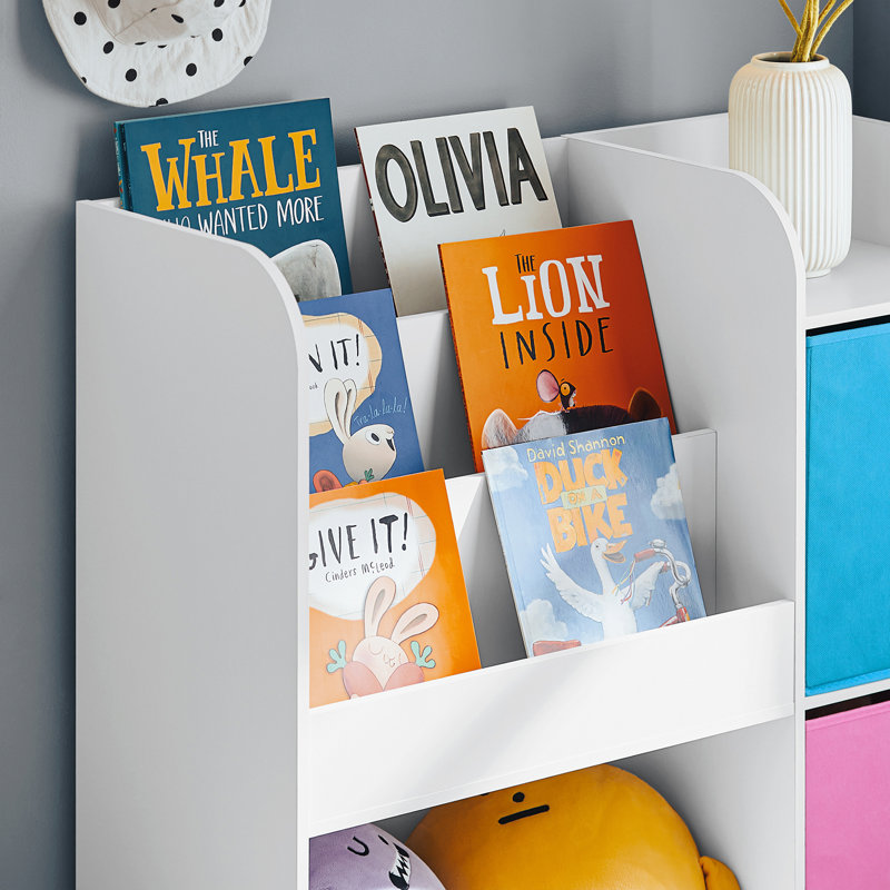 Fogg 89cm W Toy Storage, White/Blue/Pink