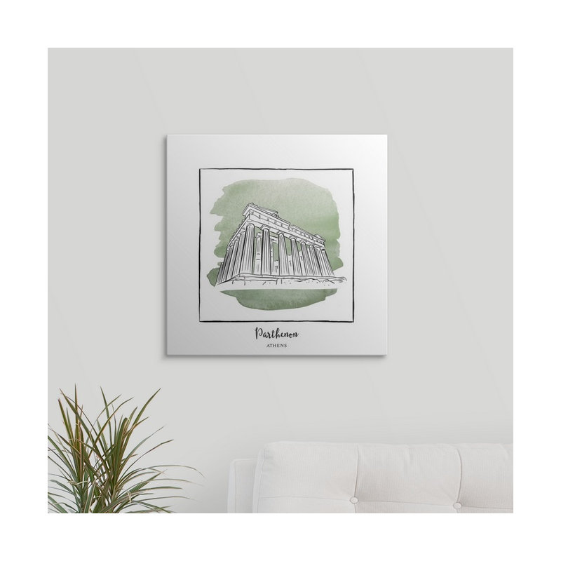 « parthenon-brushstroke édifices », impression, H 35 po x l 35 po x P 1,5 po, Toile