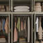 Armoire-penderie de grande taille (94,5 po) de largeur, avec 6 portes, 6 tiroirs et tringles à vêtements.-606238074
