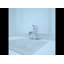 Bain à fixation sur plateau pour robinet de salle de bain à poignée simple chrome en chrome dfi-88292548
