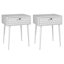 Set of 2 Saturn 1-Drawer Bedside Cabinets-126626974