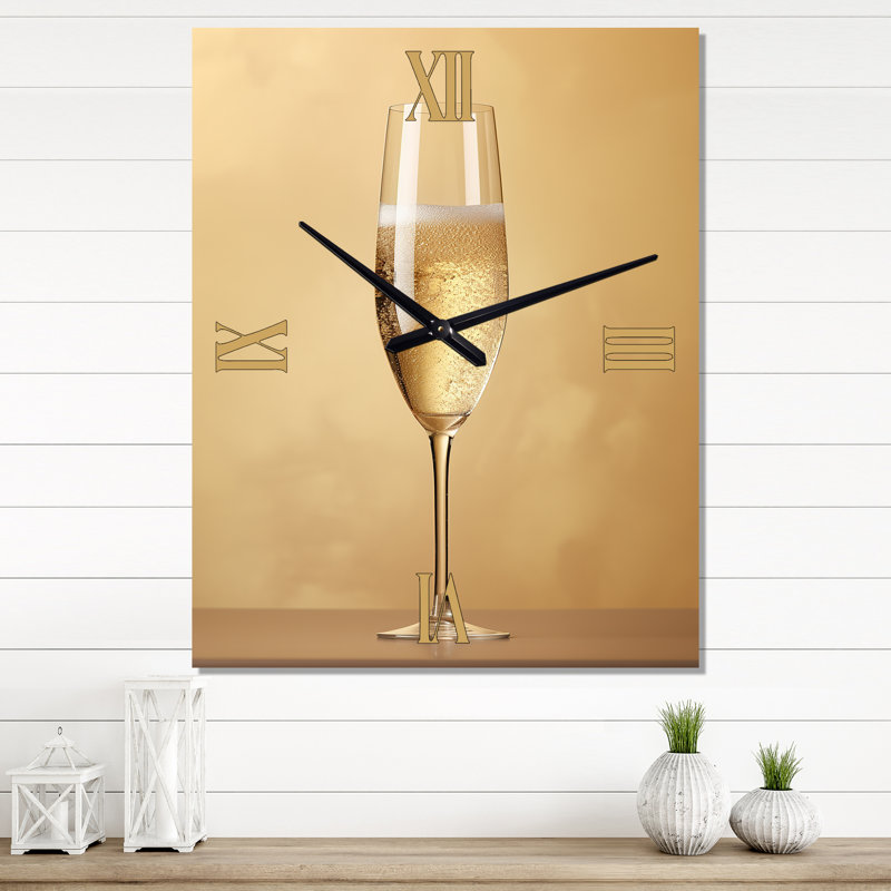 Horloge murale champagne fragilité I, Petit