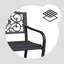 Banc en acier Elsiemae