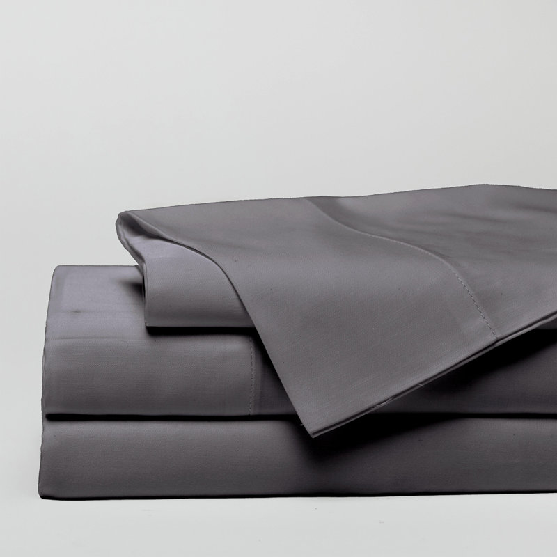 400 Thread Count Rayon Sheet Set, Gray, Queen Sheet Set