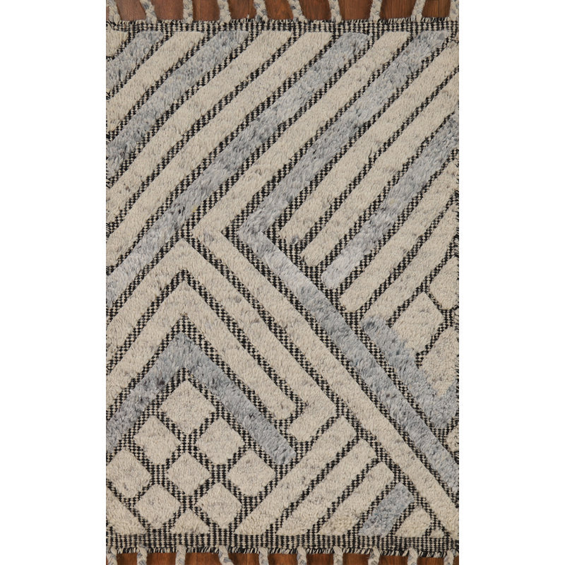 Tapis indien à motif géométrique 2x3