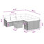  Garden Sofa Set 9 Pcs Grey Poly Rattan-2008118837