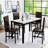 Kaedon 4 - Person Faux Marble Top Four Leg Dining Set-752499684