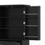 Armoire de rangement de salle de bain avec panier à linge inclinable-114244362