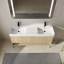 Ensemble de meuble-lavabo de salle de bain avec lavabo simple en résine