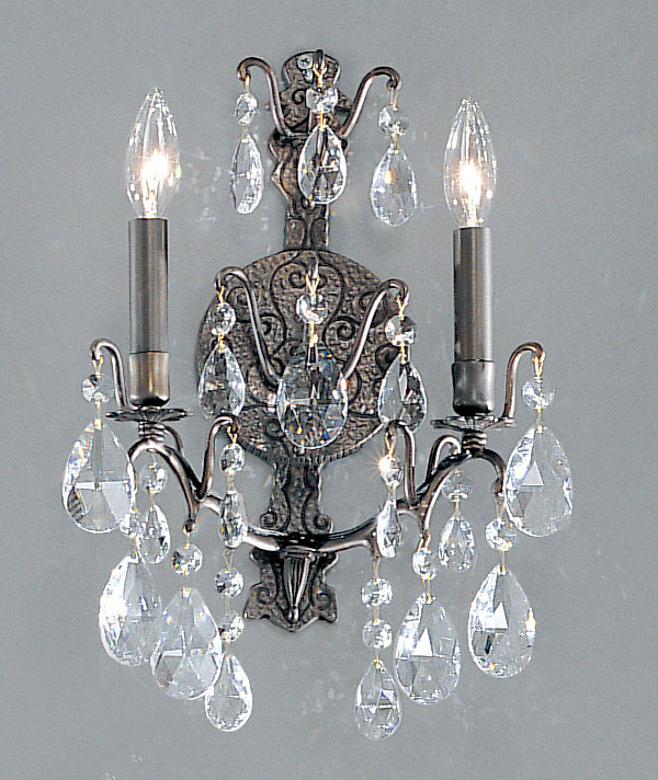 Lampe murale bougie 2 lumières Gregor, Crystalique