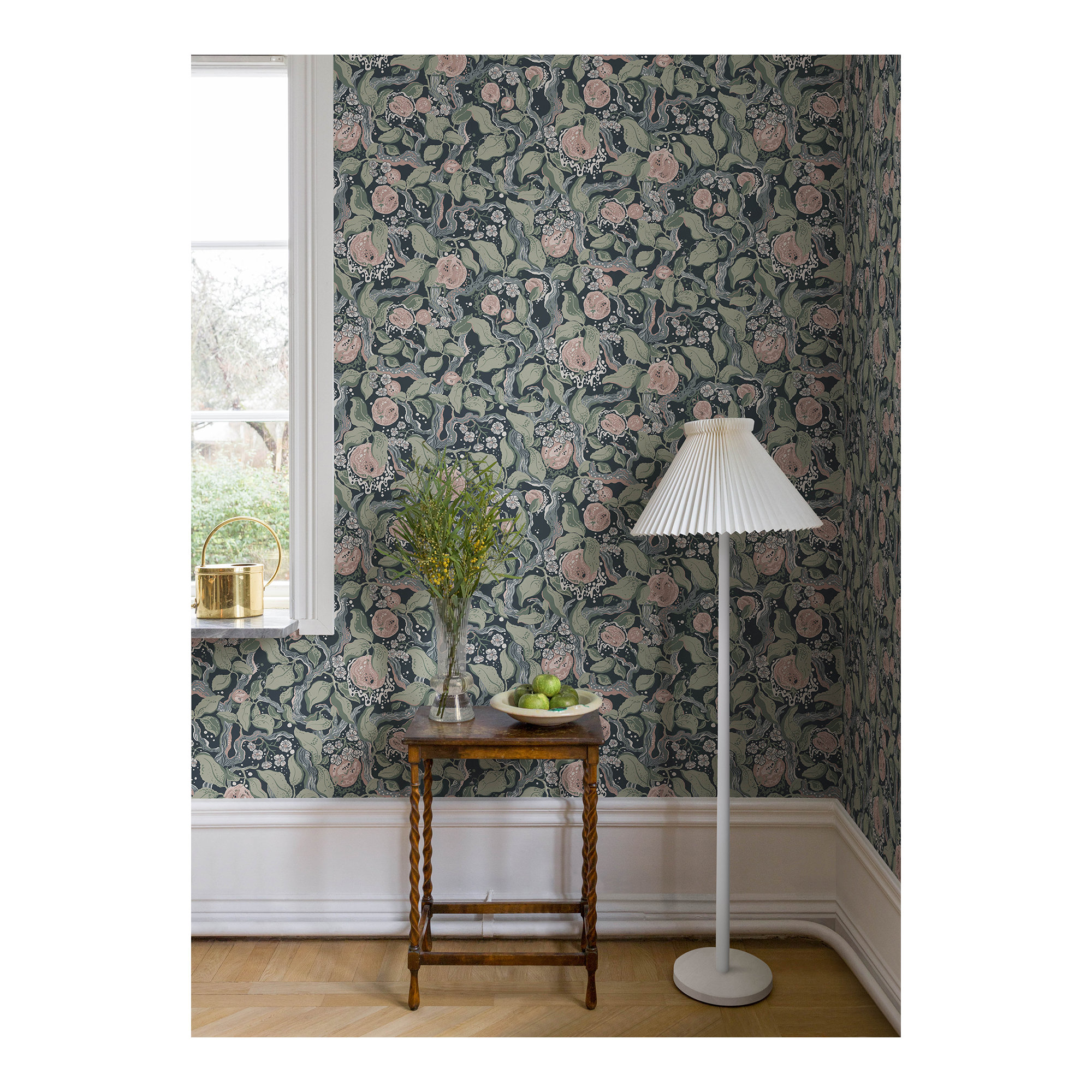 Botanical Wallpaper, Neutral/Pink