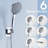 10" Shower Head : High Rainfall & Handheld, 11" Arm, 6 Settings, Self-cleaning, Stainless Steel, Leak-, Wall Mounted, Square Package: 10 Inch Handheld With 11 Extension Modes, Clogging, Mounted-117432641