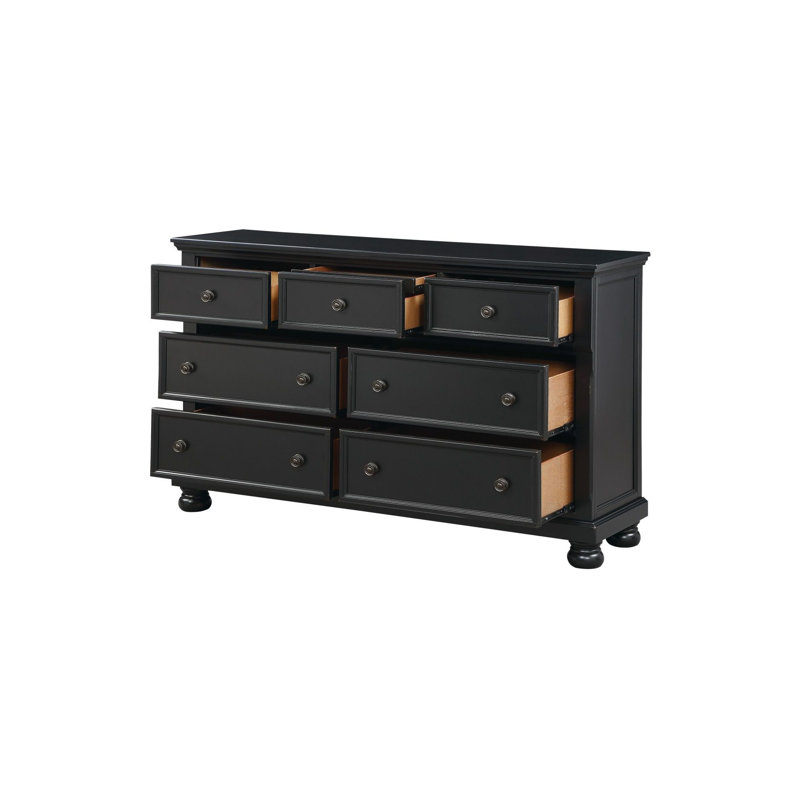 Anahat Cyb White Sleigh Bedroom Set 4&1, Queen, Black