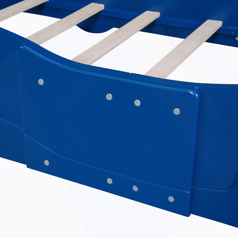 Lit plateforme avec roulettes Race, Bleu